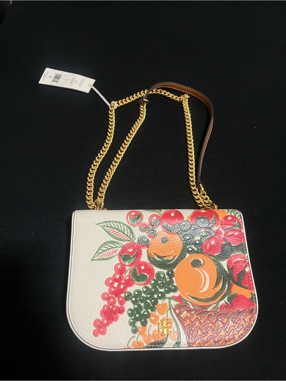 NWT Tory Burch Emerson Fruit Basket Shoulder Bag
